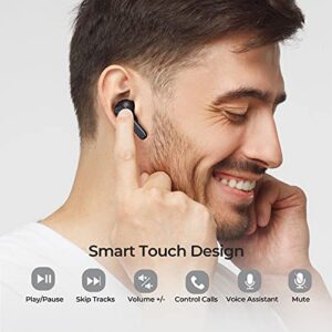 Wireless Earbuds, MBits S Bluetooth 5.0 Earbuds with Microphone, Wireless Earphones Compatible with iPhone Android, Wireless Headphones Deep Bass/35H Playtime/IPX8 Waterproof/Touch Control for Sports