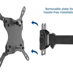 VIVO Full Motion TV Wall Mount for 13 to 42 inch Flat Plasma Screens, VESA Bracket Stand with Tilt and Swivel, Black, MOUNT-VW06