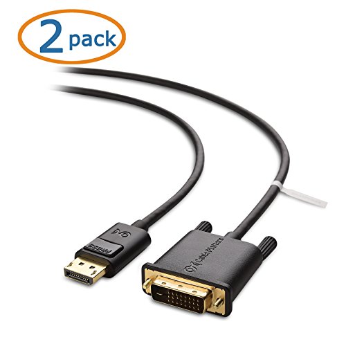 Cable Matters 2-Pack DisplayPort to DVI Cable (DP to DVI Cable) 6 Feet