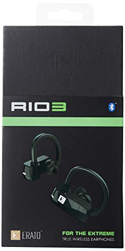 ERATO Rio True Wireless Sport Earphones - Bluetooth Compatible Waterproof with Microphone - Black (AERO03BK)