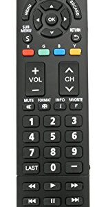 New N2QAYB000485 Replaced Remote fit for PANASONIC TV TC-P50U2 TC-P50X2 TC-P54S2 TC-P58S2 TC-P65S2 TH-32LRU20 TH-37LRU20 TH-42LRU20 TC-42PX34 TH-32LRH30U TH-32LRU30 TH-42LRU50 TH-37LRU50