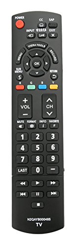 New N2QAYB000485 Replaced Remote fit for PANASONIC TV TC-P50U2 TC-P50X2 TC-P54S2 TC-P58S2 TC-P65S2 TH-32LRU20 TH-37LRU20 TH-42LRU20 TC-42PX34 TH-32LRH30U TH-32LRU30 TH-42LRU50 TH-37LRU50