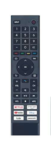 ERF3J80H Universal Replaced Remote Fit for All Hisense 4K UHD Android Smart TV A6G U6G U8G Series 75A6G 70A6G 65A6G 60A6G 55A6G 50A6G 43A6G 55U68G 50U6G 65U6G 75U6G 50U68G 75U68G NO Voice Command