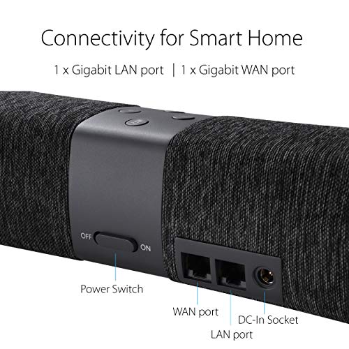 ASUS Lyra Voice All-In-One Smart Voice Home Mesh WiFi Tri-Band Router (AC2200), Amazon Alexa Built-In, Lifetime Aiprotection Security by Trend Micro, Parental Control, Bluetooth, Build-In Speakers