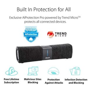 ASUS Lyra Voice All-In-One Smart Voice Home Mesh WiFi Tri-Band Router (AC2200), Amazon Alexa Built-In, Lifetime Aiprotection Security by Trend Micro, Parental Control, Bluetooth, Build-In Speakers