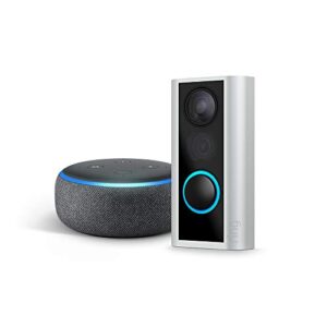 ring peephole cam with echo dot (3rd gen) – charcoal