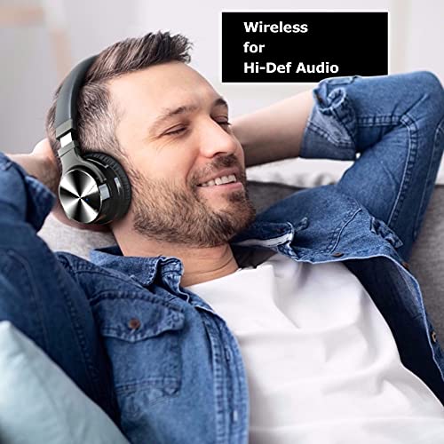 Tapvos E7 Pro Active Noise Cancelling Headphones Over Ear Bluetooth Headphones, Deep Bass, Built-in Microphone, Comfortable Fit, 30 Hours Wireless Headphones for Cellphone/PC/Tablet, Dull Black