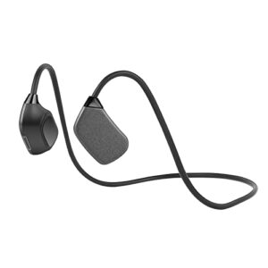 vounel x5 pro – premium bone conduction open-ear bluetooth headphones – sweat resistant sports headphones – 6+ hours playtime headset for music/gaming//running/working (grey)