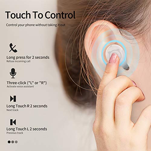 XZC Wireless Earbuds Noise Reduce Halloween Cute Little Devil Earphones for Kids Adult Waterproof Sport Stereo Headphones with Built-in Mic for iPhone/Android (Cat)