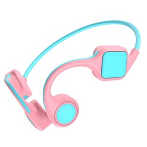 kids headphones for school – bone conduction child headphones for boys girls toddlers with microphone ipx5 waterproof open ear headphones wireless bluetooth for ipad kindle airplane travel tablet