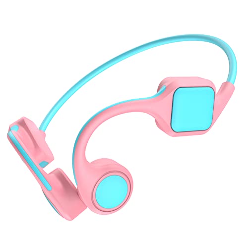 Kids Headphones for School - Bone Conduction Child Headphones for Boys Girls Toddlers with Microphone IPX5 Waterproof Open Ear Headphones Wireless Bluetooth for iPad Kindle Airplane Travel Tablet