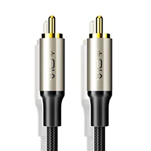 vioy coaxial digital audio cable (3.3ft/1m), [gold-plated & braided] subwoofer cable rca male to male hifi 5.1 spdif stereo audio cable for home theater, hdtv, amplifier speaker soundbar
