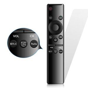universal samsung smart tv remote control for samsung lcd led uhd hdr qled suhd frame curved hdtv 4k 8k 3d smart tvs,with netflix, prime video,hulu buttons