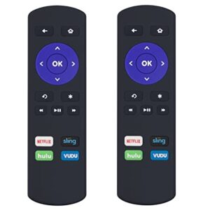 2 Pack VINABTY New IR Replacement Remote Control Compatible with Roku Express 1 2 3 4 HD LT XS XD Media Player