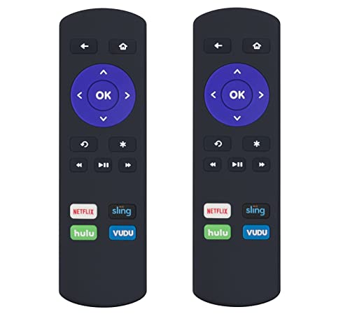 2 Pack VINABTY New IR Replacement Remote Control Compatible with Roku Express 1 2 3 4 HD LT XS XD Media Player