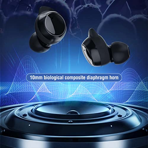 Wireless Earbuds 5.3 Bluetooth Premium Fidelity Sound Quality Digital LED Display Charging Case,IPX7 Waterproof Built-in Mic Sport Earbuds, Smart Earbuds for All Smart Devices Voice Assistant Black