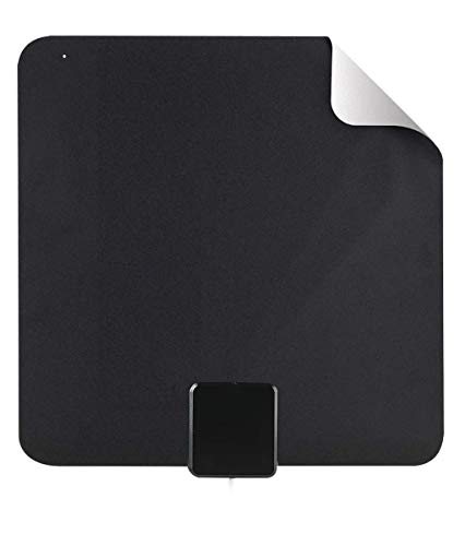 RCA Thin Indoor HDTV Antenna - Thin Film Reversible Antenna with HDTV Multi Directional VHF & UHF Reception. 35 Mile Range. Supports 4K/8K 1080p TVs