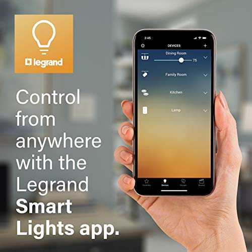 Legrand - Pass & Seymour Radiant WWRL50NICCV2 Tru-Universal Enabled Dimmer, Nickel Smart Wi-Fi Switch