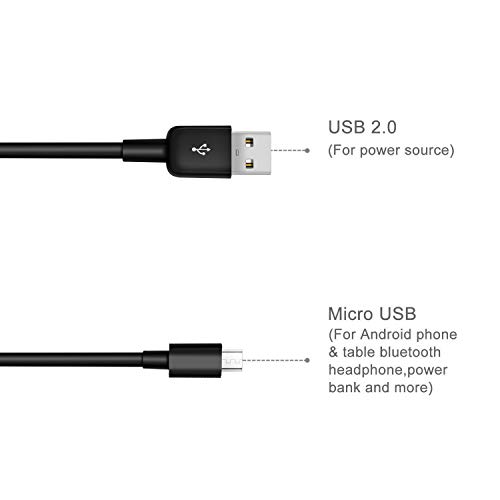 Duttek USB to Micro USB Splitter Cable, 3 in 1 USB 2.0 A Male to Three Micro USB Male 1 to 3 Sync Charging Cable Adapter Cord (25CM/10 Inch)