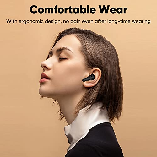 Wireless Earbuds, Bluetooth 5.3 In-Ear Earphones with LED Power Display Charging Case, Stereo Sound Headset with Mic, Bluetooth Cordless Headphones for Android iOS Cell Phone Sports Working-Black