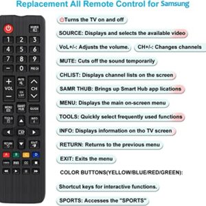 Universal Remote Control for All Samsung TV Remote,Samsung Remote Controls for Samsung Smart TV LCD LED HDTV 3D TVs,Compatible for All Samsung TV Remote Models