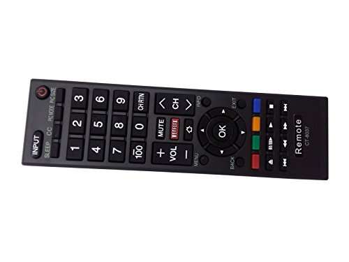 CT-8037 ct8037 Replaced Remote fit for Toshiba 40L3400 40L3400U 50L3400 50L3400U 58L5400 58L5400U 58L5400UC 65L5400 65L5400U 65L5400UC Smart HDTV TV