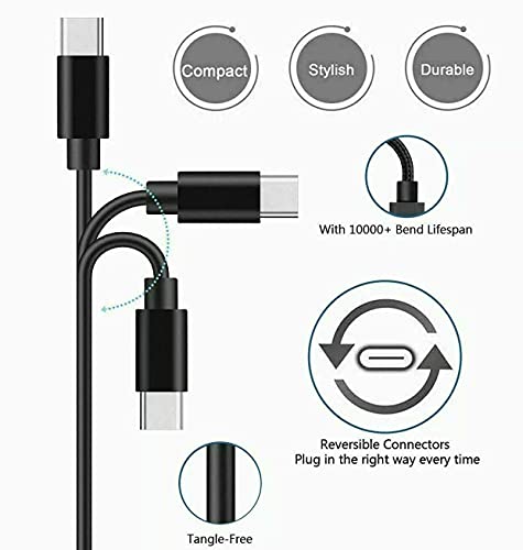 Wall Charger & 5ft USB C Charging Cable Cord Compatible with Anker Soundcore Boost Mini 3/Life P2/A2/U2/Dot 2 Bluetooth Speaker, NC Life A1, Liberty 3 Pro/2 Pro/Air 2/Air 2 Pro Spirit X2 Dot 2 Earbuds