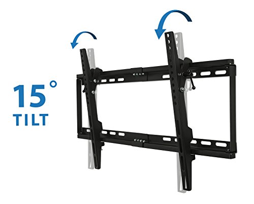 Mount-it! Slim Tilting TV Wall Mount Bracket | Low Profile Tilt TV Mount for Samsung, Sony, Vizio, TCL, LG, Sharp 32 to 65 Inch LCD/LED/4K TVs