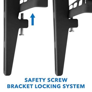 Mount-it! Slim Tilting TV Wall Mount Bracket | Low Profile Tilt TV Mount for Samsung, Sony, Vizio, TCL, LG, Sharp 32 to 65 Inch LCD/LED/4K TVs