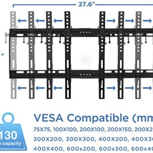 Mount-it! Slim Tilting TV Wall Mount Bracket | Low Profile Tilt TV Mount for Samsung, Sony, Vizio, TCL, LG, Sharp 32 to 65 Inch LCD/LED/4K TVs