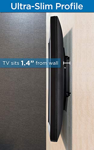 Mount-it! Slim Tilting TV Wall Mount Bracket | Low Profile Tilt TV Mount for Samsung, Sony, Vizio, TCL, LG, Sharp 32 to 65 Inch LCD/LED/4K TVs