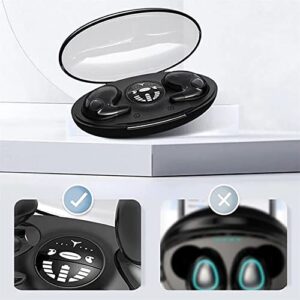 Invisible Sleep Wireless Earphone Ipx5 Waterproof, Sleep Wireless Bluetooth Earphone, 5.3 Headphones Touch Control with Wireless Charging Case (Black)