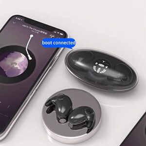 Invisible Sleep Wireless Earphone Ipx5 Waterproof, Sleep Wireless Bluetooth Earphone, 5.3 Headphones Touch Control with Wireless Charging Case (Black)