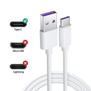 USB Fast Power Charger Charging Cable Cord Compatible with for JBL Flip 5, JBL Charge 4, JBL Charge 5, JBL Pulse 4, JBLCHARGE4BLKAM Wireless Bluetooth Earphones Speakers -5FT White