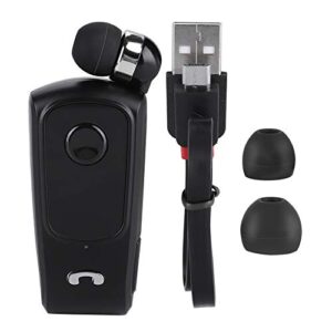 tosuny fineblue f920 bluetooth 4.1 headset wireless earpiece retractable handsfree earphone sports for smartphone(black)