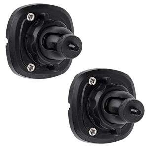 mippko 2 pack speaker wall mount holder for 1/4″-20 threaded screw hole，360°rotation adjustment aluminum alloy bracket, black