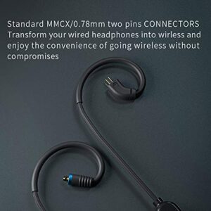 FiiO LC-BT1 Earphone Headphones Cable Bluetooth HiFi Wireless with aptX/AAC/SBC Support and Mic, 7H Playtime and App Control (MMCX)