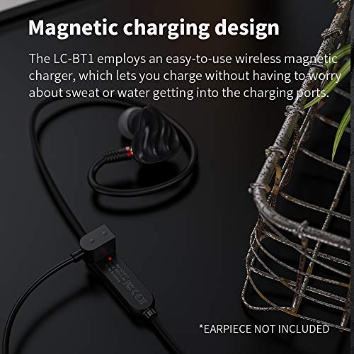 FiiO LC-BT1 Earphone Headphones Cable Bluetooth HiFi Wireless with aptX/AAC/SBC Support and Mic, 7H Playtime and App Control (MMCX)