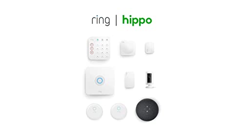 Ring | Hippo Smart Home Security Kit, 9-Piece: Ring Alarm with Indoor Cam, Flood/Freeze sensor, Smoke/CO listener and Echo Dot