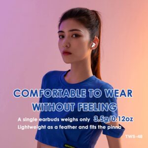 True Wireless Earbuds Bluetooth 5.2 Ear Buds for iPhone Android TWS Earbuds in Ear Headphones for Sports Workout Running Gym Wireless Bluetooth Deep Bass Earphone Audifonos Bluetooth Inalambricos