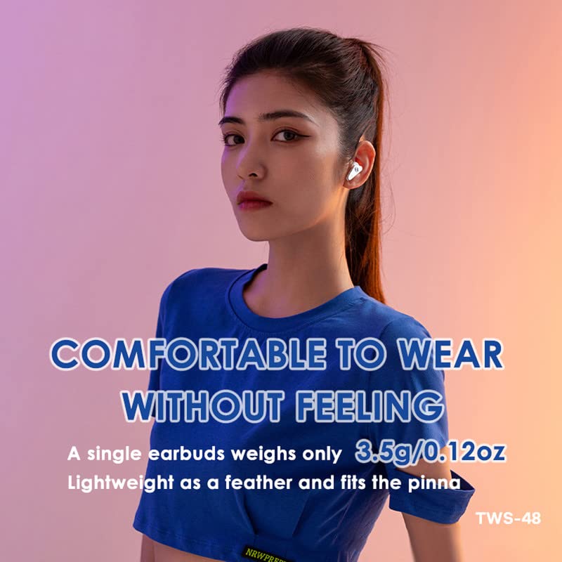 True Wireless Earbuds Bluetooth 5.2 Ear Buds for iPhone Android TWS Earbuds in Ear Headphones for Sports Workout Running Gym Wireless Bluetooth Deep Bass Earphone Audifonos Bluetooth Inalambricos