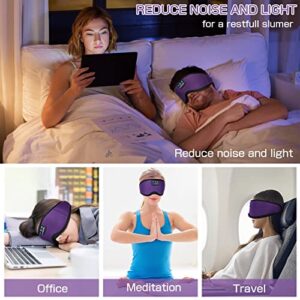 LC-dolida Sleep Headphones, Bluetooth Sleep Mask Sleeping Headphones Wireless Sleep Mask with Bluetooth Headphones 5.2 Bluetooth Eye Mask for Sleeping Long Time Play Music Headset Gifts for Men Women