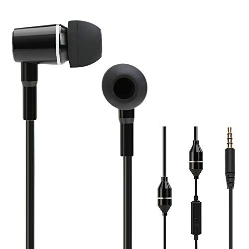 Docooler 3.5mm Earphone Stereo Music Headset Air Tube in-Ear Headphone Radiation Free Noise Reduction Line Control Music & Calls for Phones Desktop PC