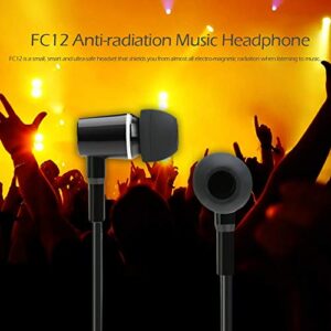 Docooler 3.5mm Earphone Stereo Music Headset Air Tube in-Ear Headphone Radiation Free Noise Reduction Line Control Music & Calls for Phones Desktop PC