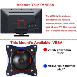 VideoSecu Tilt Rotation TV Monitor Wall Mount Bracket for Most 19" 20" 22" 23" 24" 26" 27" 30" 32",Some up to 39" LED, LCD Flat Screen TV and Monitors with VESA 100x100 75x75mm ML32B B74