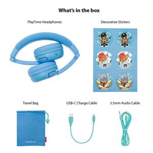 All-new Fire HD 8 Kids Tablet Bundle. Includes Fire HD 8 Kids Tablet |Blue & Made For Amazon PlayTime Volume Limiting Bluetooth Kids Headphones Age (3-7)|Blue
