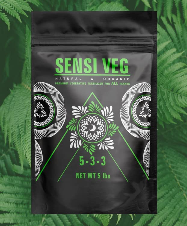 Sensi Veg Premium & Grow Fertilizer, Craft Organic Dry Fertilizer/Soil Amend/Enhance Growth/Achieve Optimal Plant Vigor,Vegetative Growth/Root Structure/NPK Garden Nutrient/All Plants