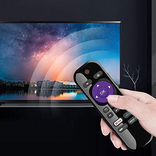 Gvirtue LC-RCRUS-17 Universal Remote Control Replacement for Sharp Roku Smart TV Remote All Sharp Roku Smart LED TV with Netflix, Amazon, Sling, HBONOW Button