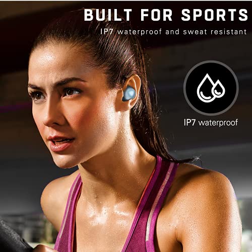 Urbanx Street Buds Plus True Wireless Earbud Headphones for Samsung Galaxy A21s - Wireless Earbuds w/Noise Isolation - Blue (US Version with Warranty)