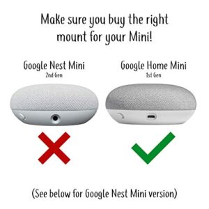 Dot Genie Google Home Mini (1st Gen) Backpack: The Simplest and Cleanest Outlet Wall Mount Hanger Stand for Home Mini (1st Gen) - No Cord Wrapping Required - Designed in USA (White)